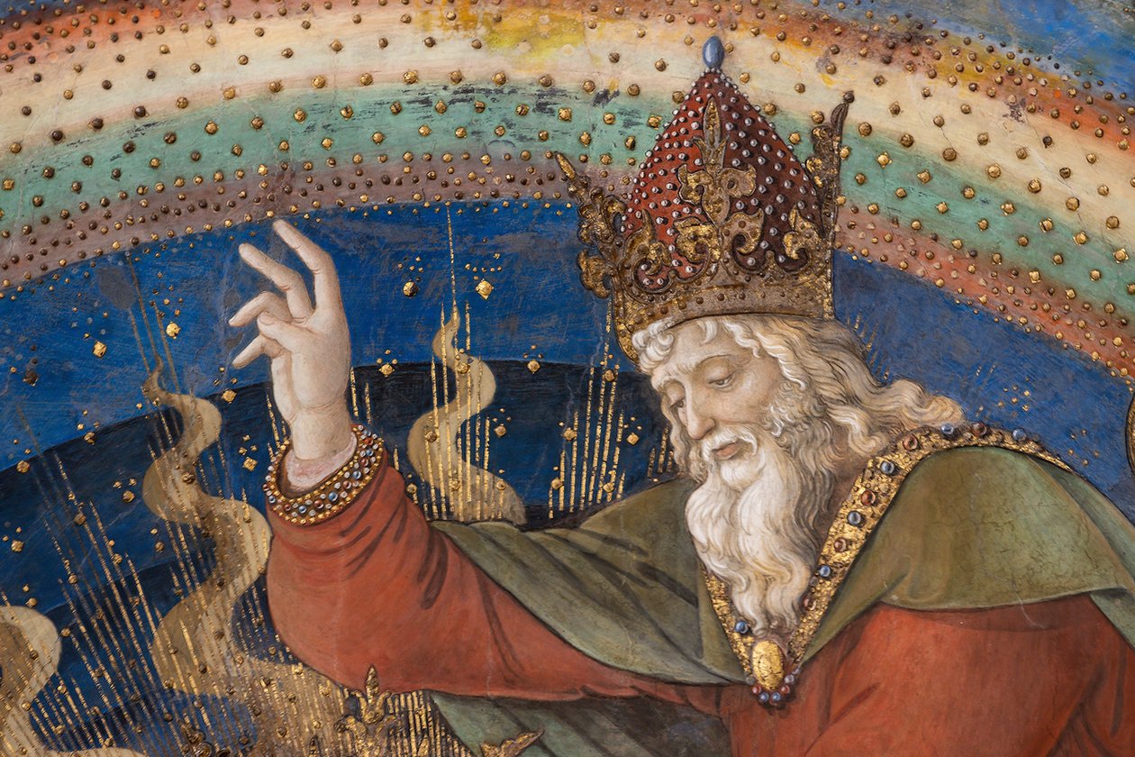 Déu, detall de la Coronació de Maryfinnish tekijältä Filippo Lippi