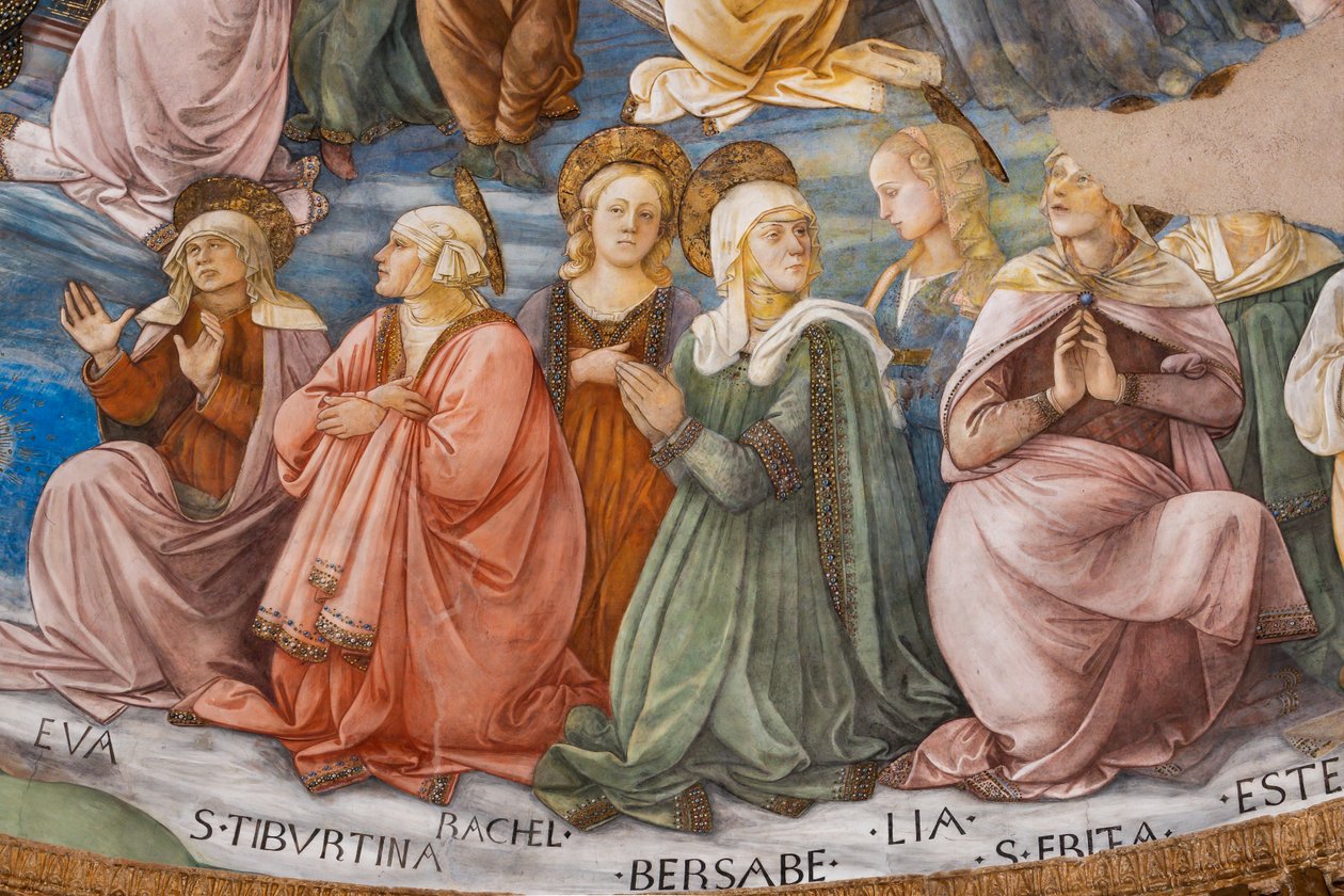 Pyhät, yksityiskohta Marian kruunauksesta tekijältä Filippo Lippi