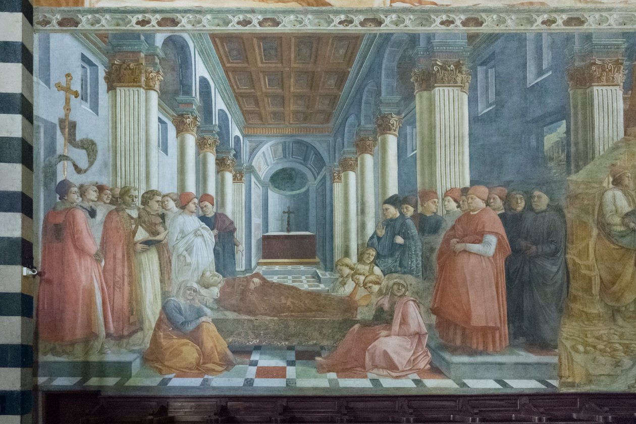 O funeral de St. Stephen, detalhe finlandês tekijältä Filippo Lippi