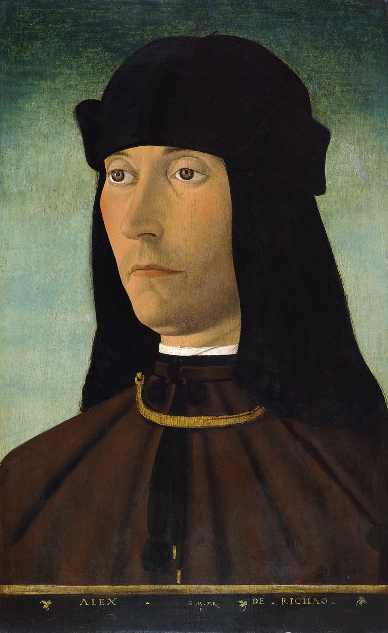 Alessandro de Ricaon muotokuva vuoden 1491 jälkeen tekijältä Filippo Mazzola