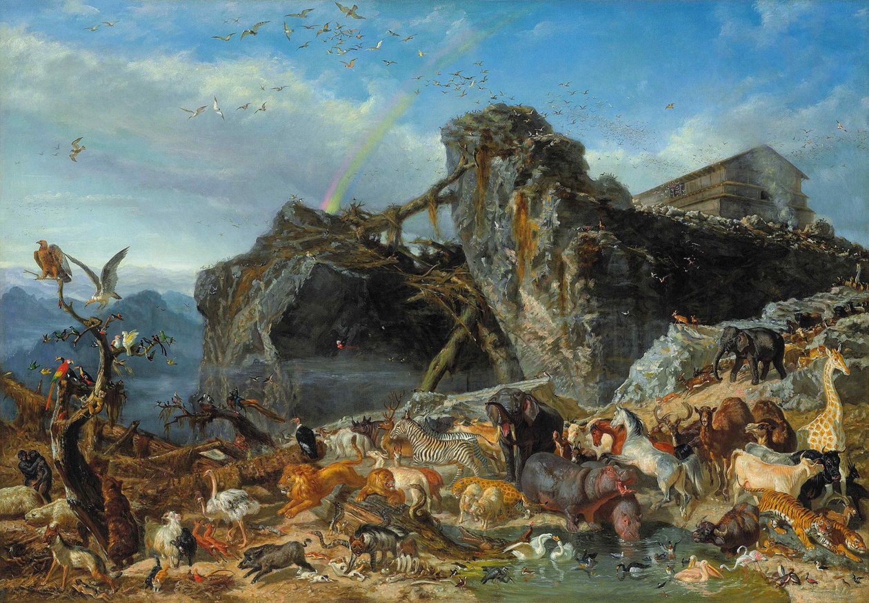 Vedenpaisumuksen jälkeen, noin 1865. tekijältä Filippo Palizzi