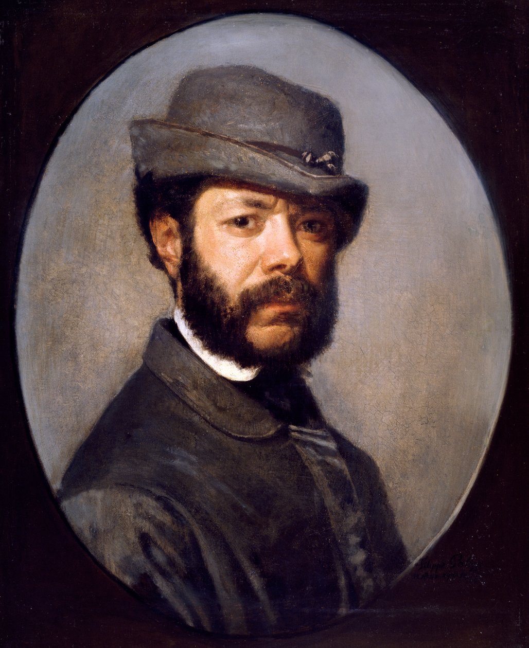 Filippo Palizzin (1818-1899) omakuva (öljy kankaalle) tekijältä Filippo Palizzi
