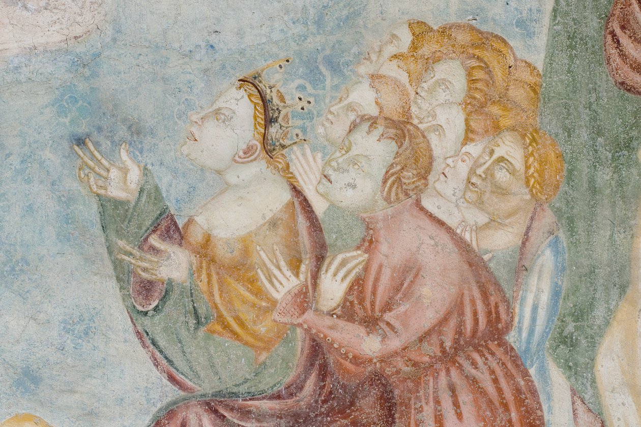 Kuva, yksityiskohta viimeisestä tuomiosta, n. 1400 (yksityiskohta numerosta 3496201) tekijältä Filippolo de and Veris da Milano Veris da Milano