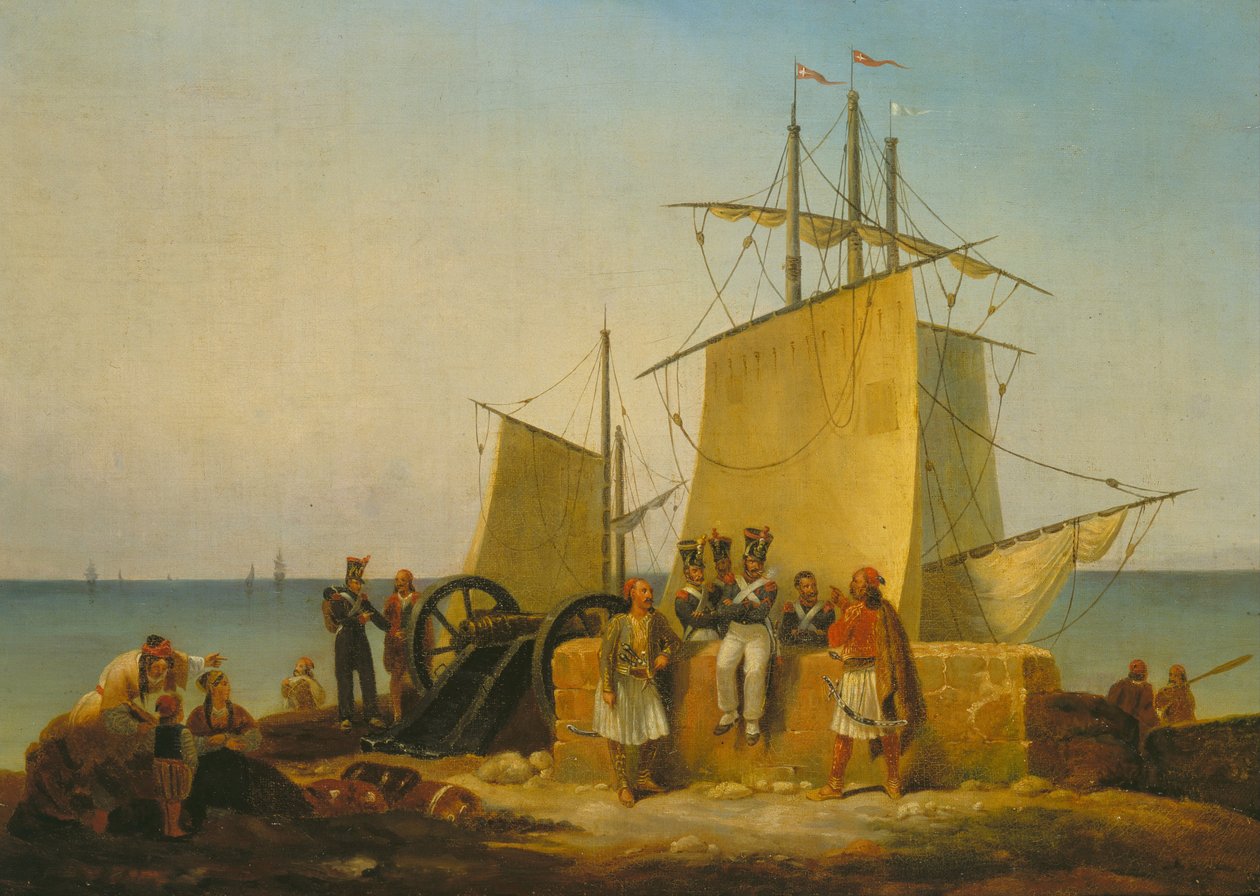 Ranskan lähetystö Morea Peloponnesoksella, 1828 tekijältä Finert