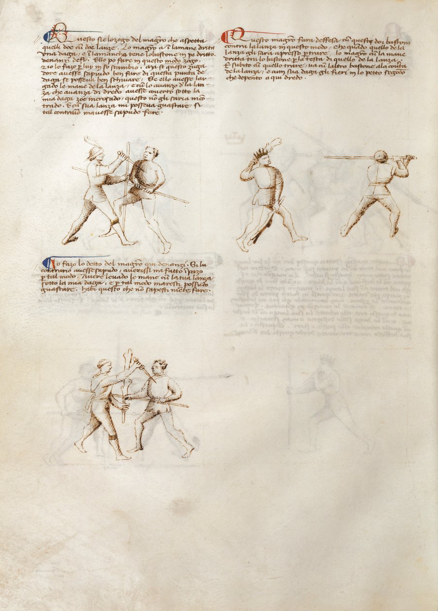 J.Paul Getty -museo Ludwig XV 13, folio 31v (Venetsia, XV -luvun alku, 279x206 mm) tekijältä Fiore dei Liberi