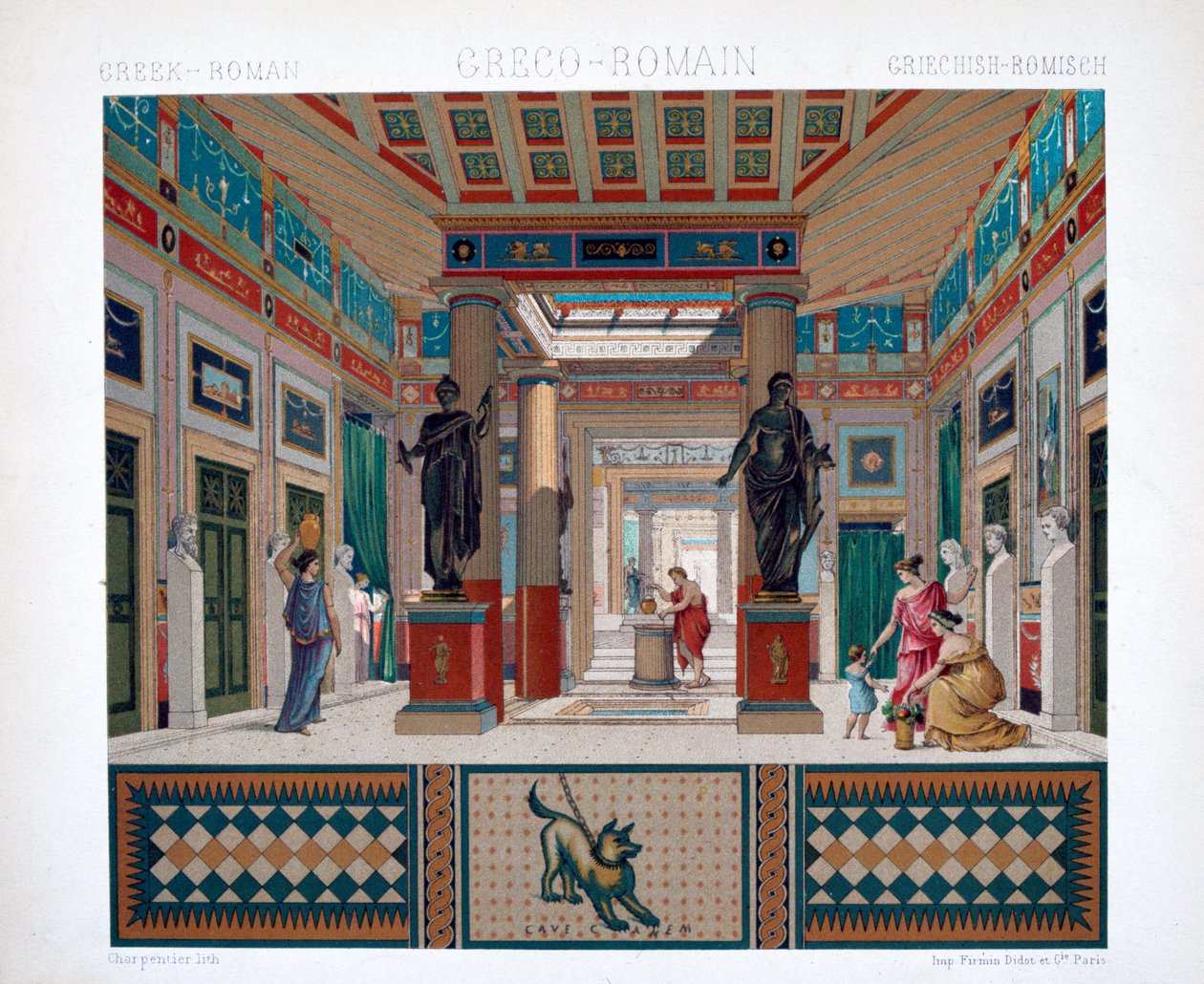 Kreikkalainen, roomalainen temppeli, 1800-1835 tekijältä Firmin Didot