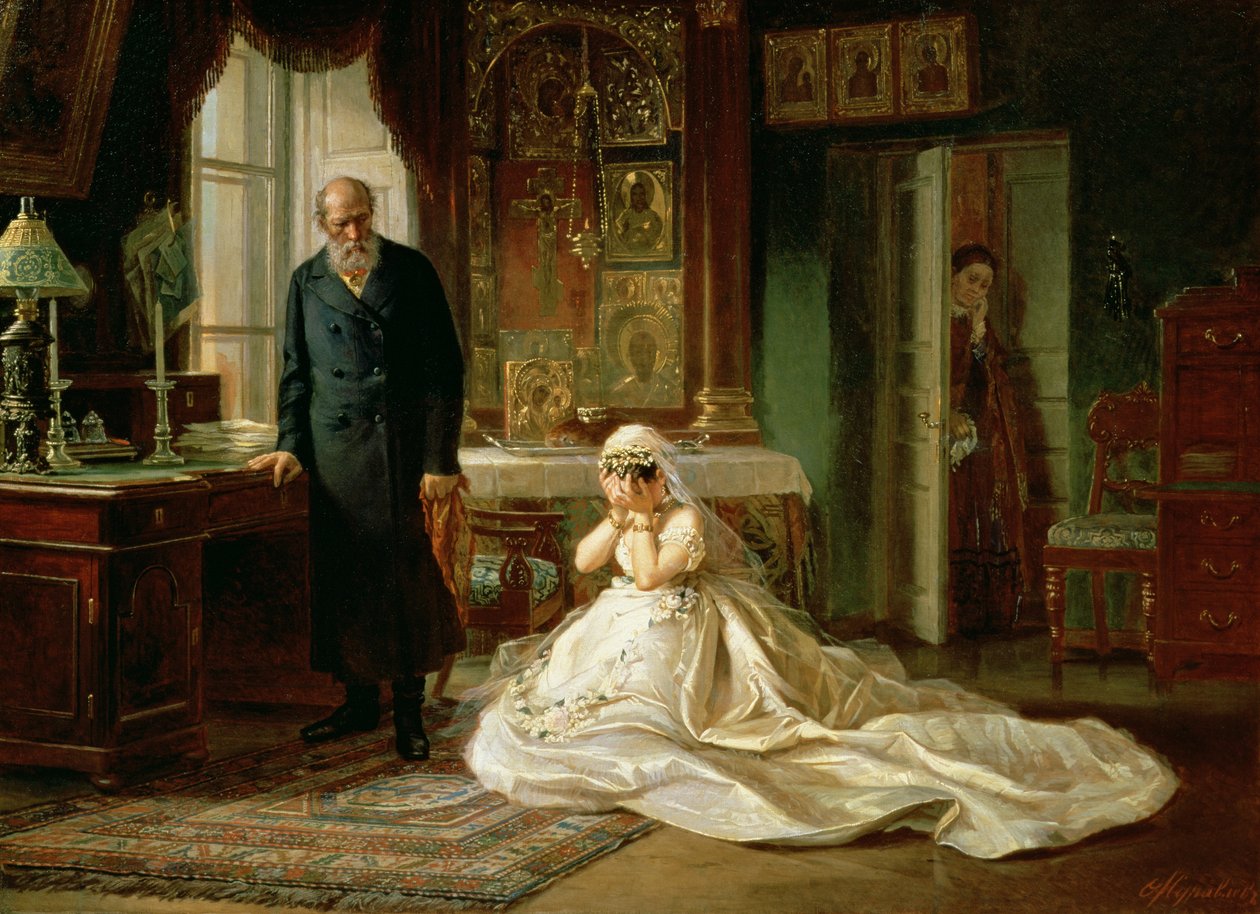 Altarilla, 1870-luku tekijältä Firs Sergeevich Zhuravlev