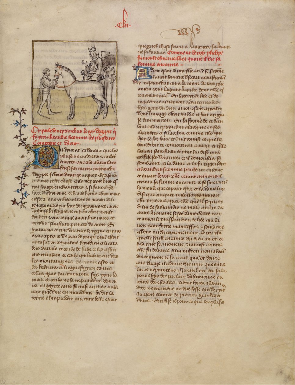 Aleksanteri Suuri tekijältä First Master of the Bible historiale of Jean de Berry