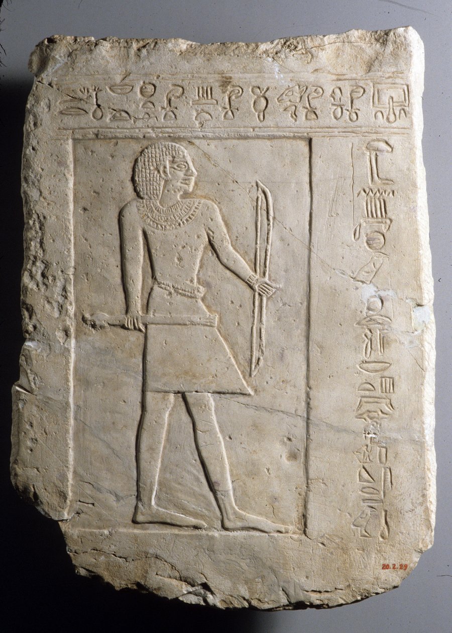 Jousimies Seminin hautaristilöytö, n. 2120-2051 eaa. (maalattu kalkkikivi). tekijältä First Intermediate Period Egyptian