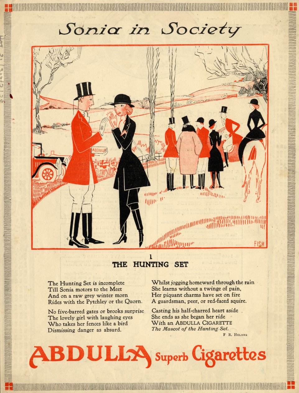 Abdulla-savukkeet, 1920-luku tekijältä Fish