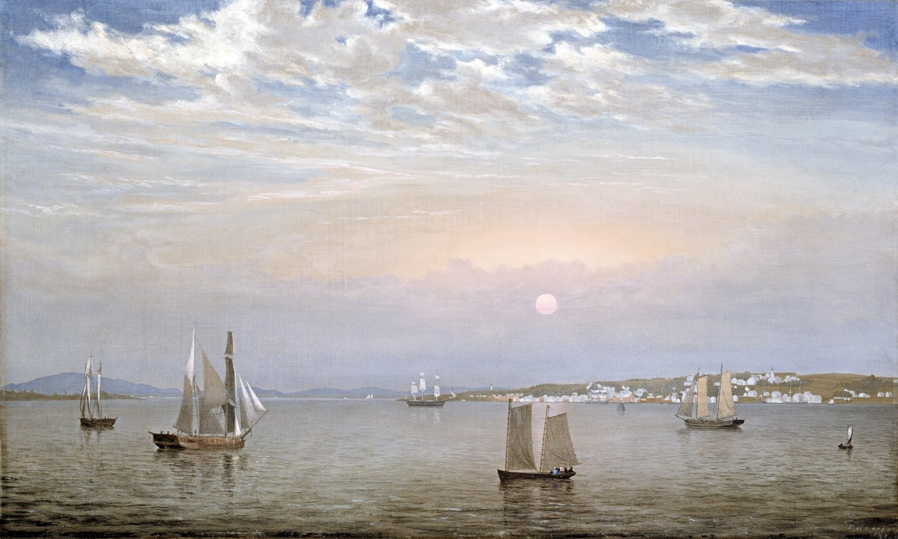 Castinen satama ja kaupunki, 1851 tekijältä Fitz Henry Lane