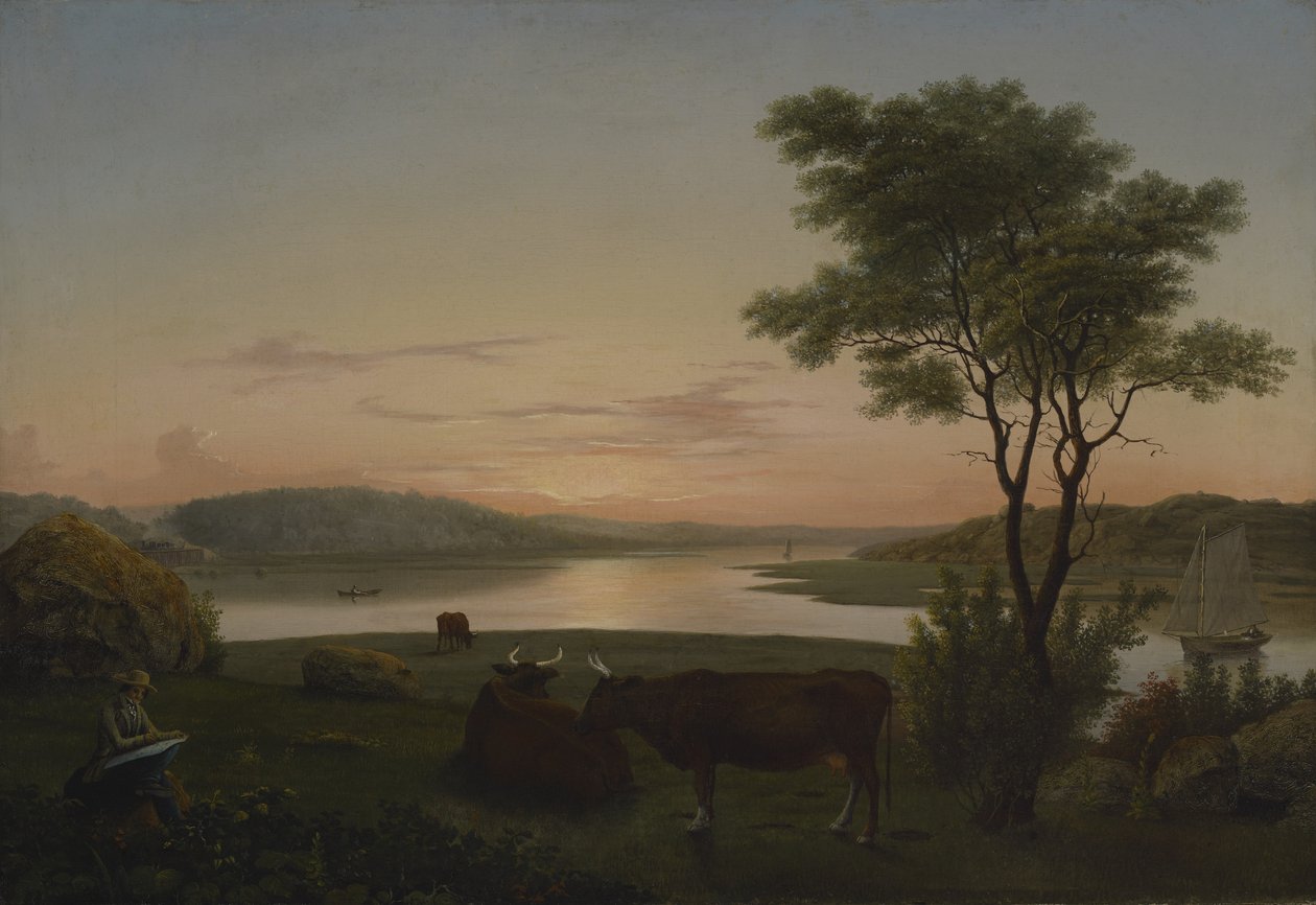 New England Inlet omakuvalla, 1848 tekijältä Fitz Henry Lane