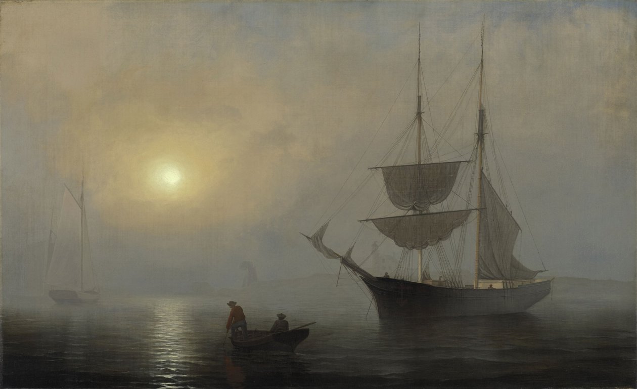 Laiva sumussa, Gloucesterin satama tekijältä Fitz Henry Lane