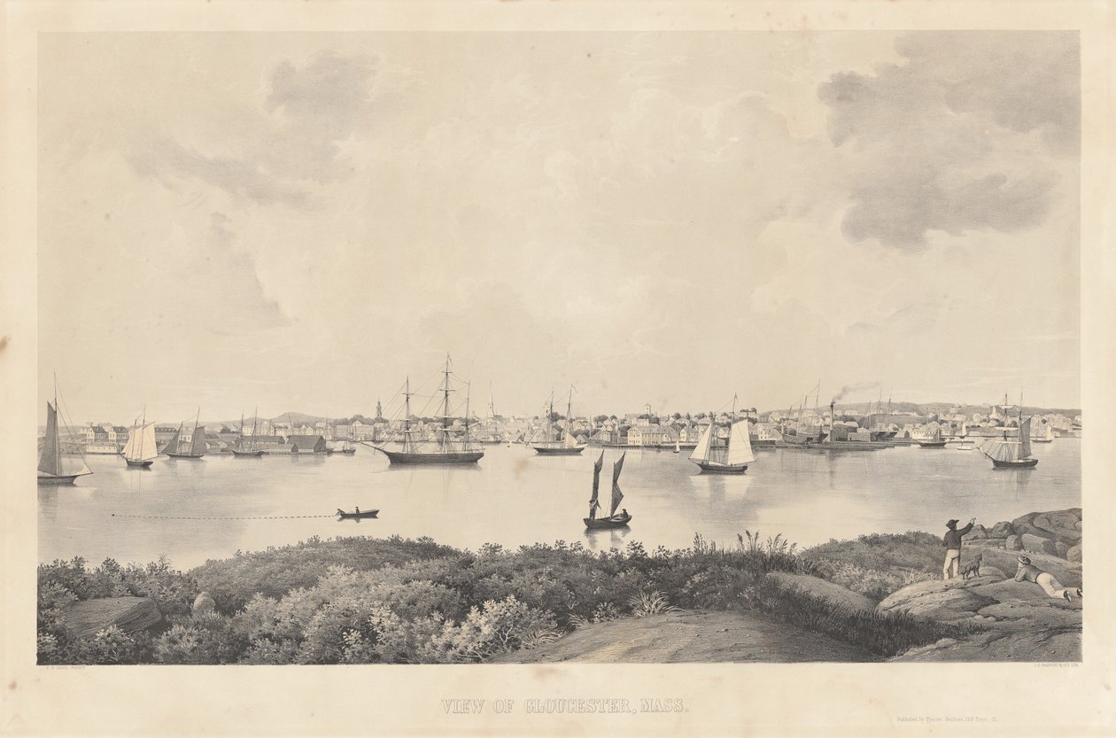 Näkymä Gloucesterille, Mass. tekijältä Fitz Henry Lane
