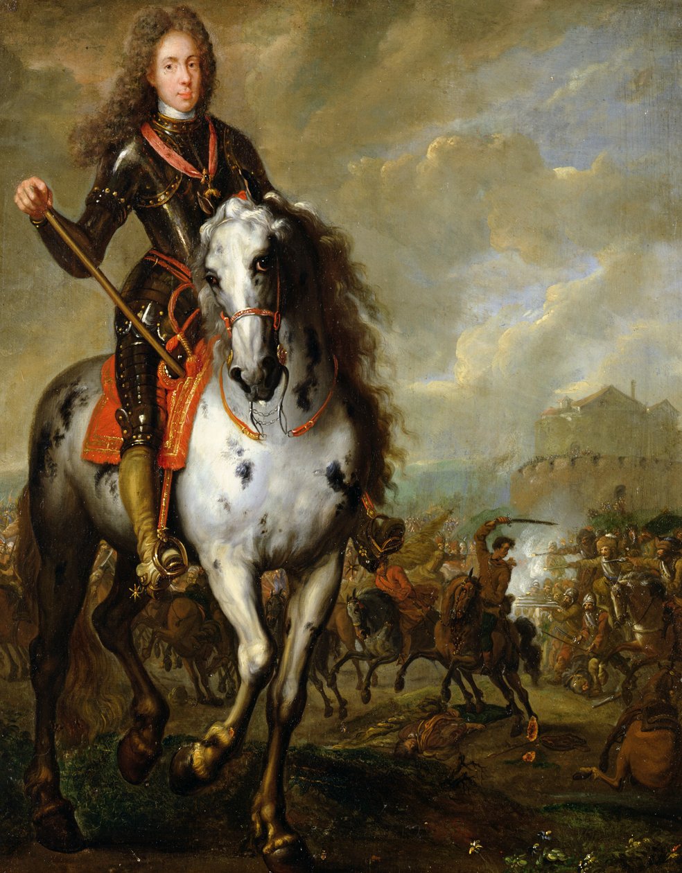 Prinssi Eugene de Savoien (1663-1736) ratsastusmuotokuva n. 1700-10 tekijältä Flemish School