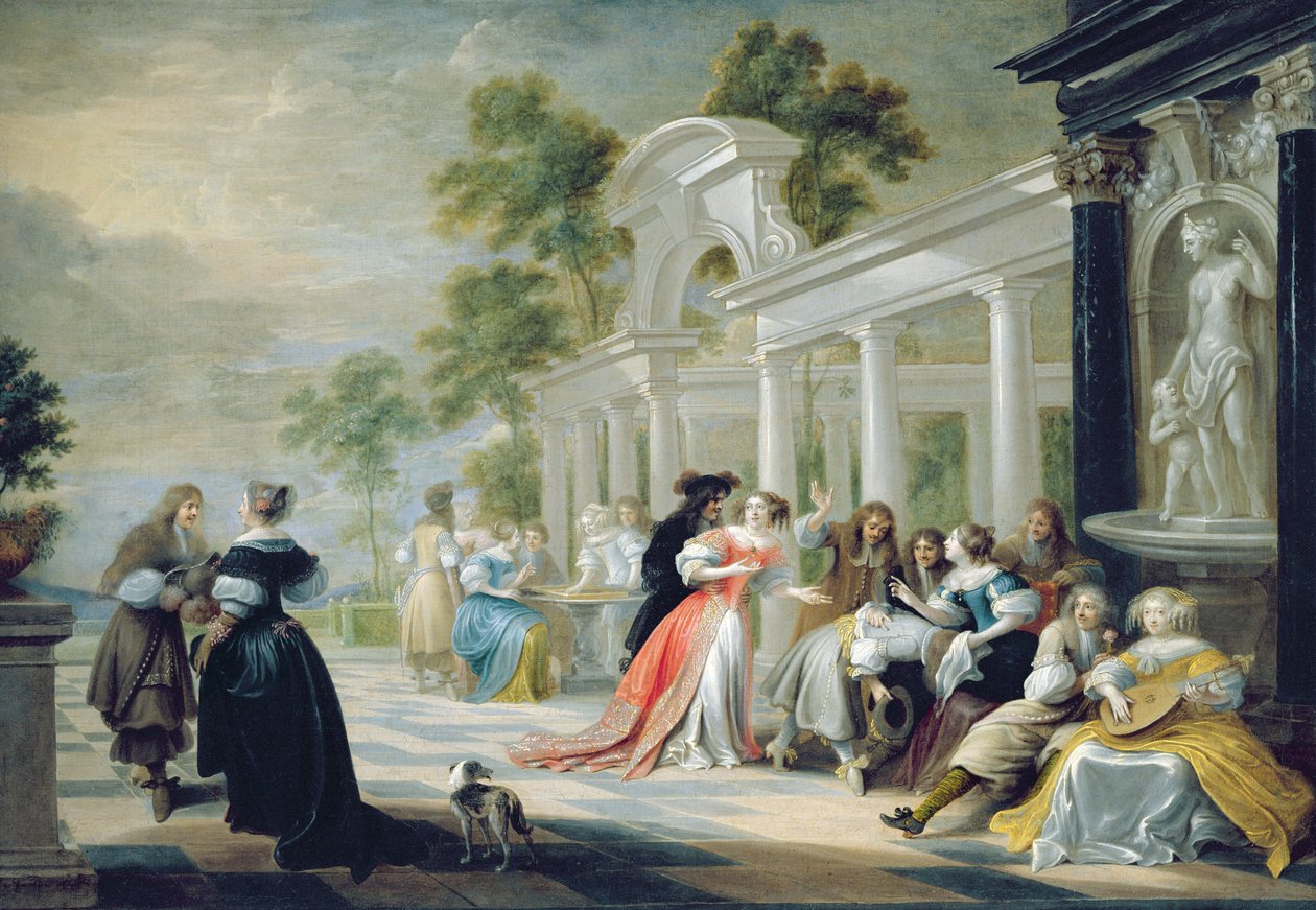 Yleinen puutarhakohtaus, 1600 tekijältä Flemish School