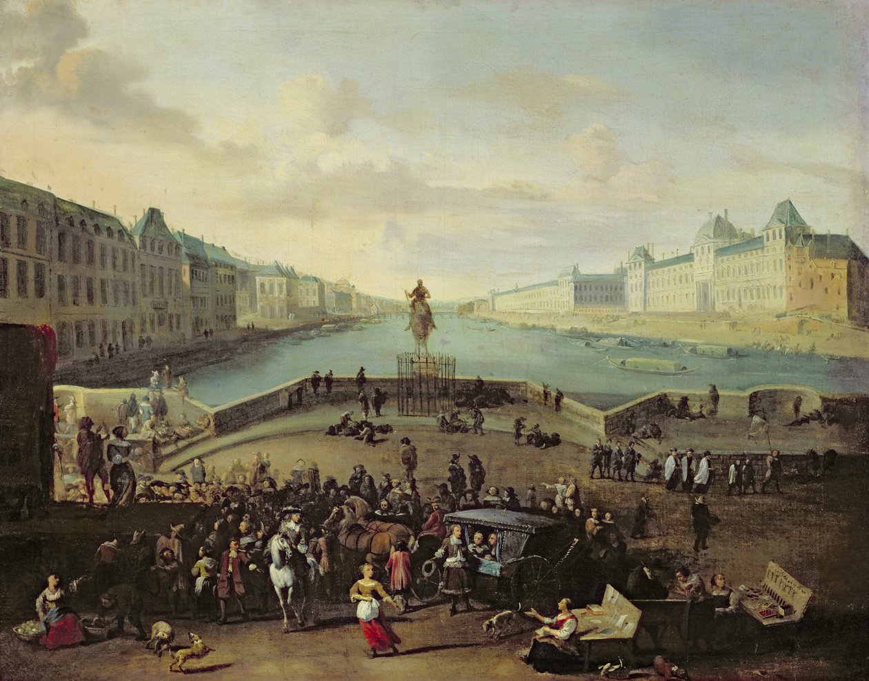 Pont Neuf, Pariisi, 1665-69 tekijältä Flemish School
