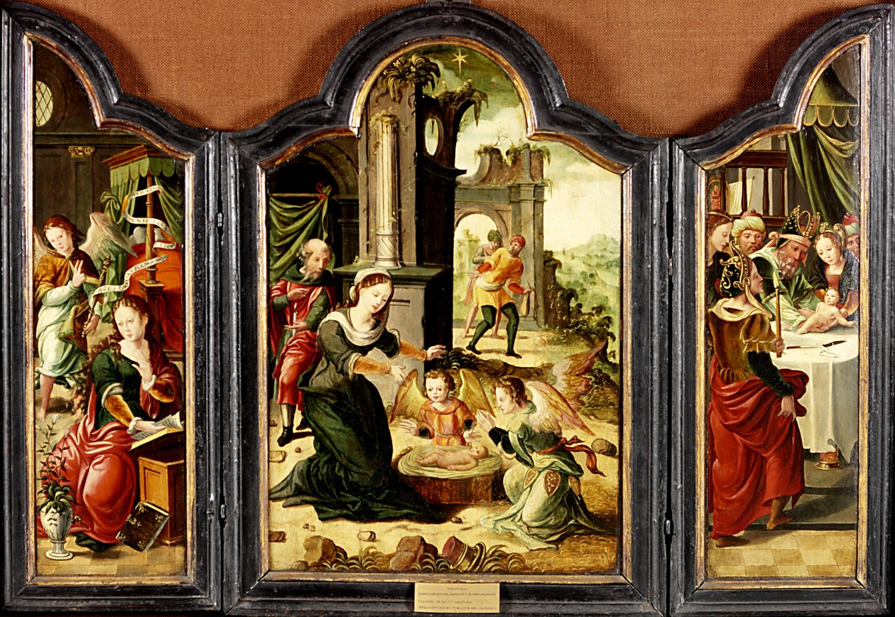 Nativity, 1500- tai 1600-luku tekijältä Flemish School