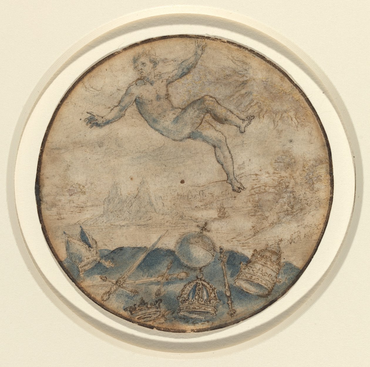 Mies putoaa taivaalta tekijältä Flemish 17th Century