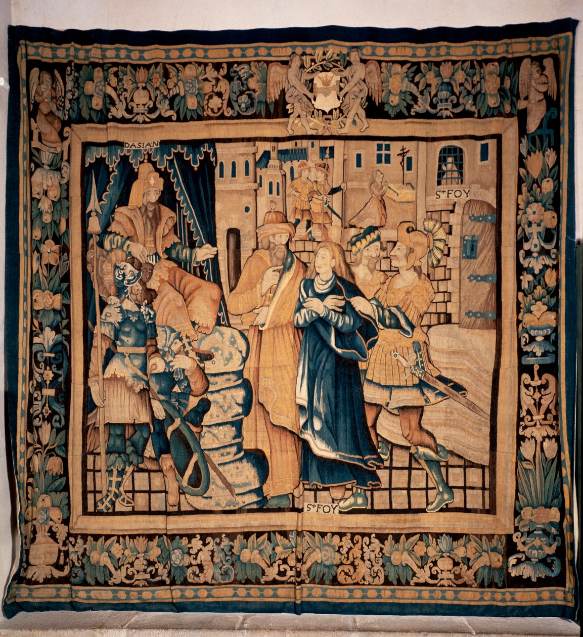 Conques museon aarre (Le Trésor de Conques). Flanderin kuvakudos. Sainte Foyn historia. 16. vuosisata (?). tekijältä Flemish School