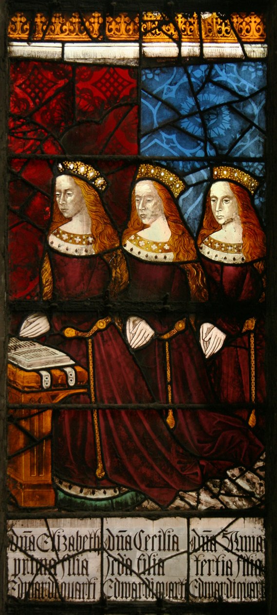 Kuningas Edward IV:n tyttäret, n. 1480 (lasimaalaus) tekijältä Flemish School
