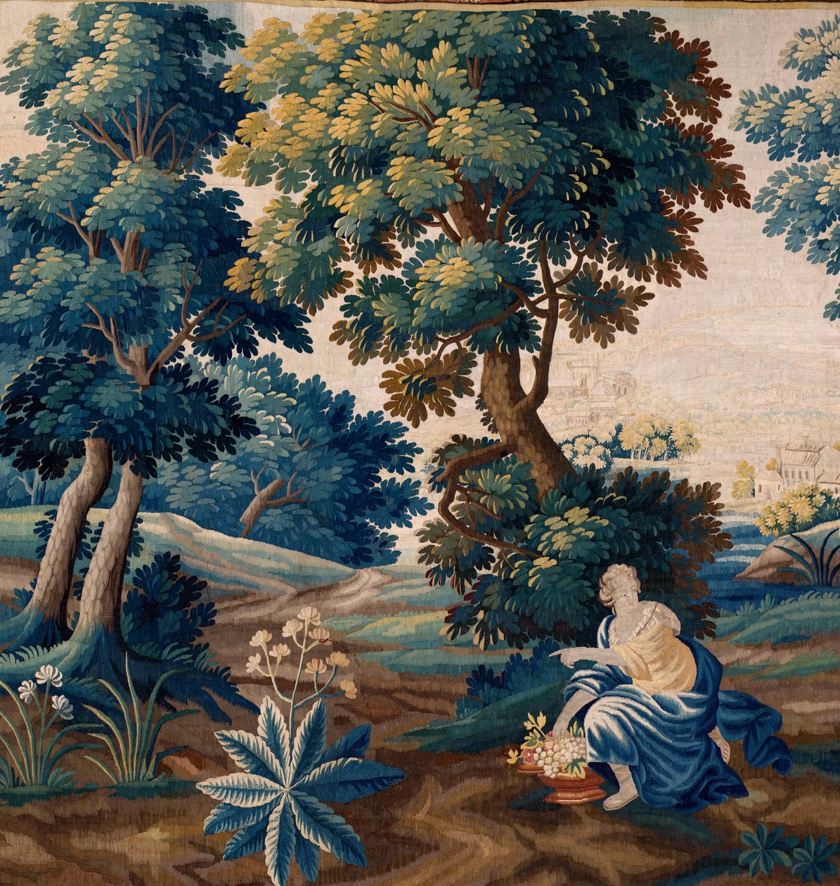 Flanderin kuvakudos. 1700-luvun loppu. Kirkon omaisuus Sint-Walburgakerk Oudenaarde (Dekenij van de Sint-Walburga). tekijältä Flemish School