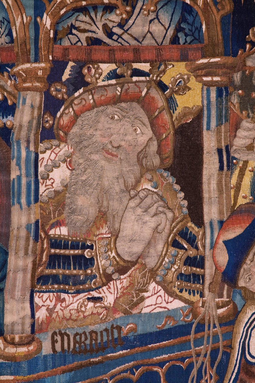 Flanderin kuvakudos. Punaisen meren ohittaminen (Paso del Mar Rojo). Noin 1490. Yksityiskohta. tekijältä Flemish School