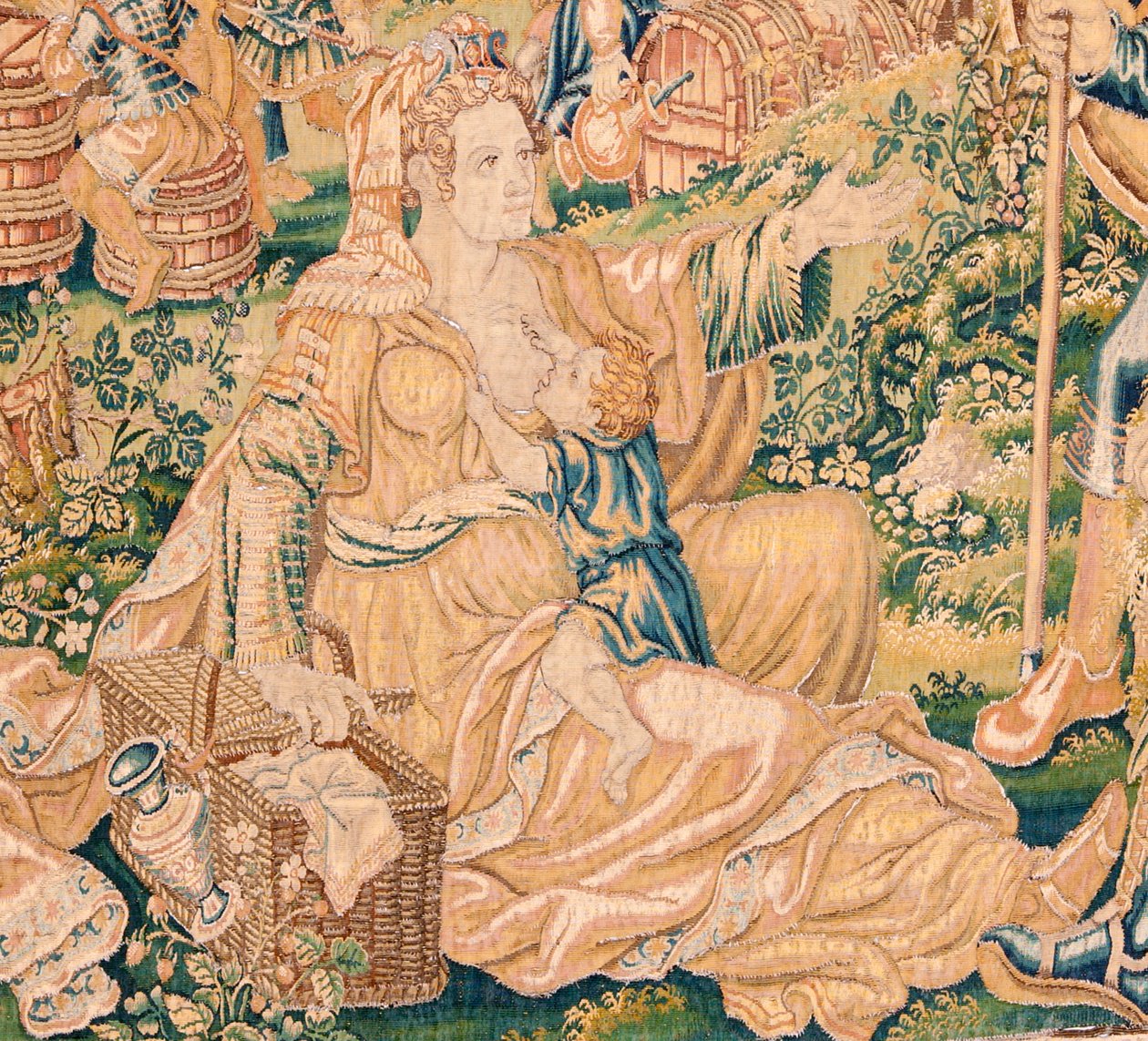 Flanderin kuvakudos. Sarja Judith kirja. Holofernesin pään mestaus (La decapitación de Holofernes). Seitsemäs kuvakudos sarjassa. Valmistus Alankomaat, Bryssel(?). 1500-luvun toinen puoli. Kangas Villa. Sijainti Pyhän Nikolauksen kirkko tekijältä Flemish School