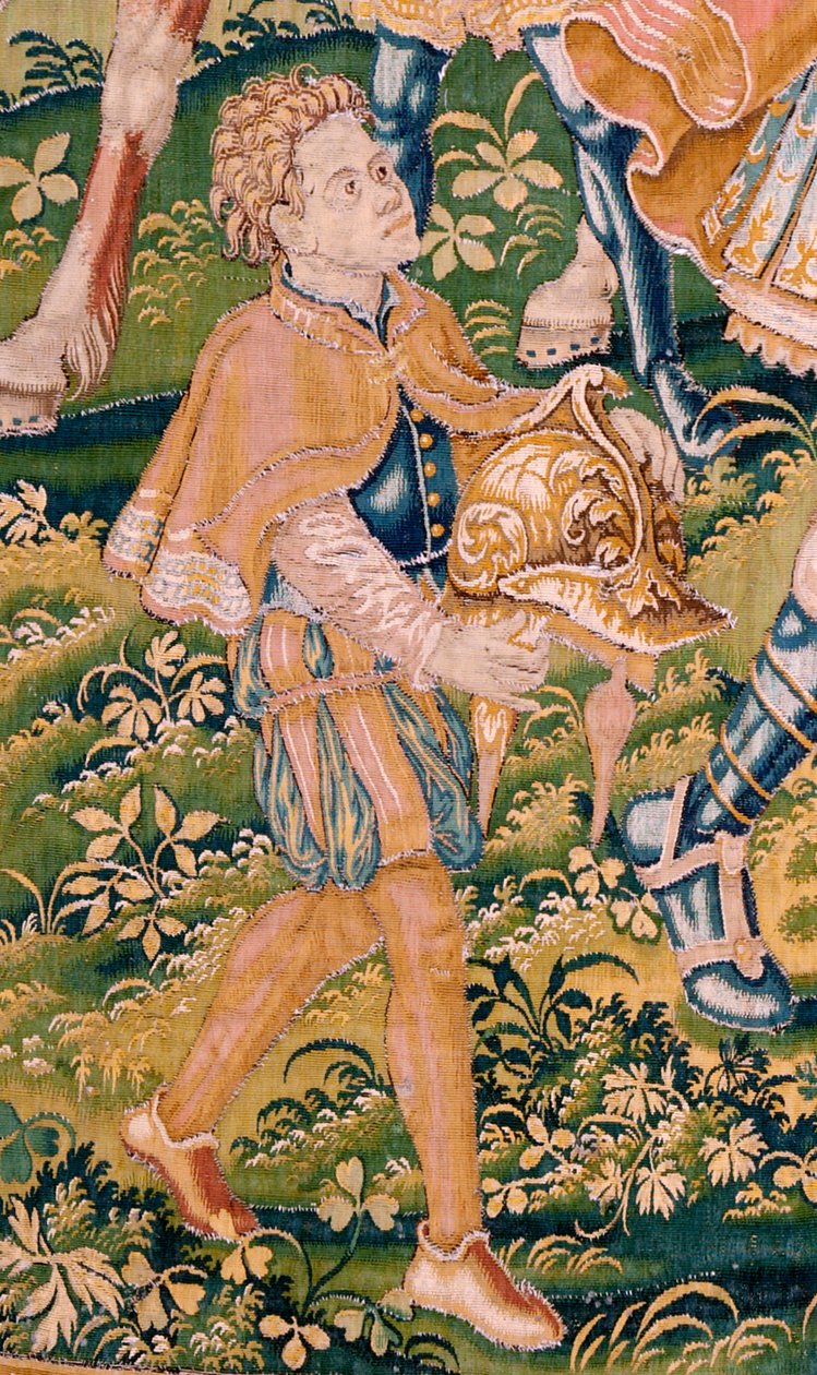 Flanderin kuvakudos. Sarja Judith kirja. Sota tulee Juudaan (Llega la guerra a Judá). Sarjan neljäs kuvakudos. Valmistus Alankomaat, Bryssel(?). 1500-luvun toinen puoli. Kangas Villa. Sijainti Barin Pyhän Nikolauksen kirkko (museo o tekijältä Flemish School