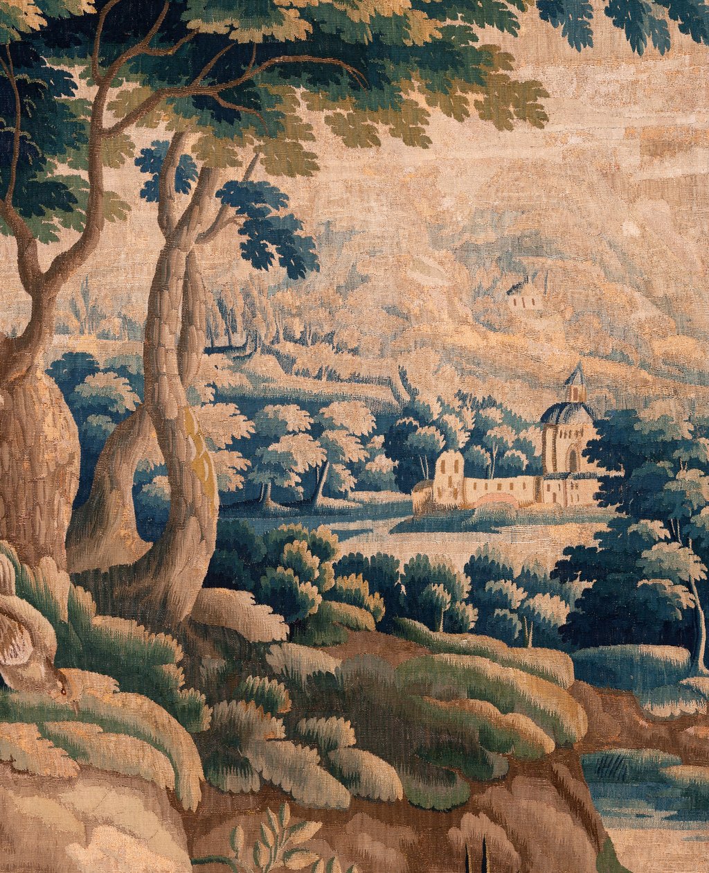 Flanderin kuvakudos. Niin kutsuttu Verdure. Oudenaarden ateljee. 332x318 cm. Inv 00021. 1600-luku. tekijältä Flemish School