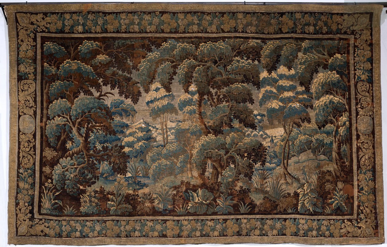 Flanderin kuvakudos. kestää. 1700-luvun loppu - 1700-luvun alku. Kirkon omaisuus Sint-Walburgakerk Oudenaarde (Dekenij van de Sint-Walburga). tekijältä Flemish School