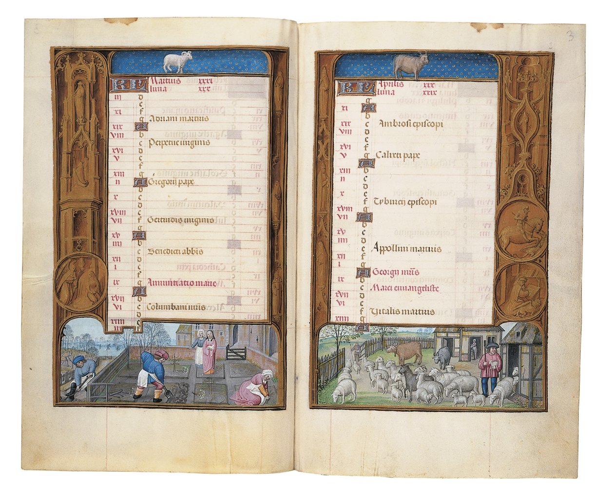 Folios Rothschildin tuntikirjasta, Gent tai Brugge, n. 1505 tekijältä Flemish School