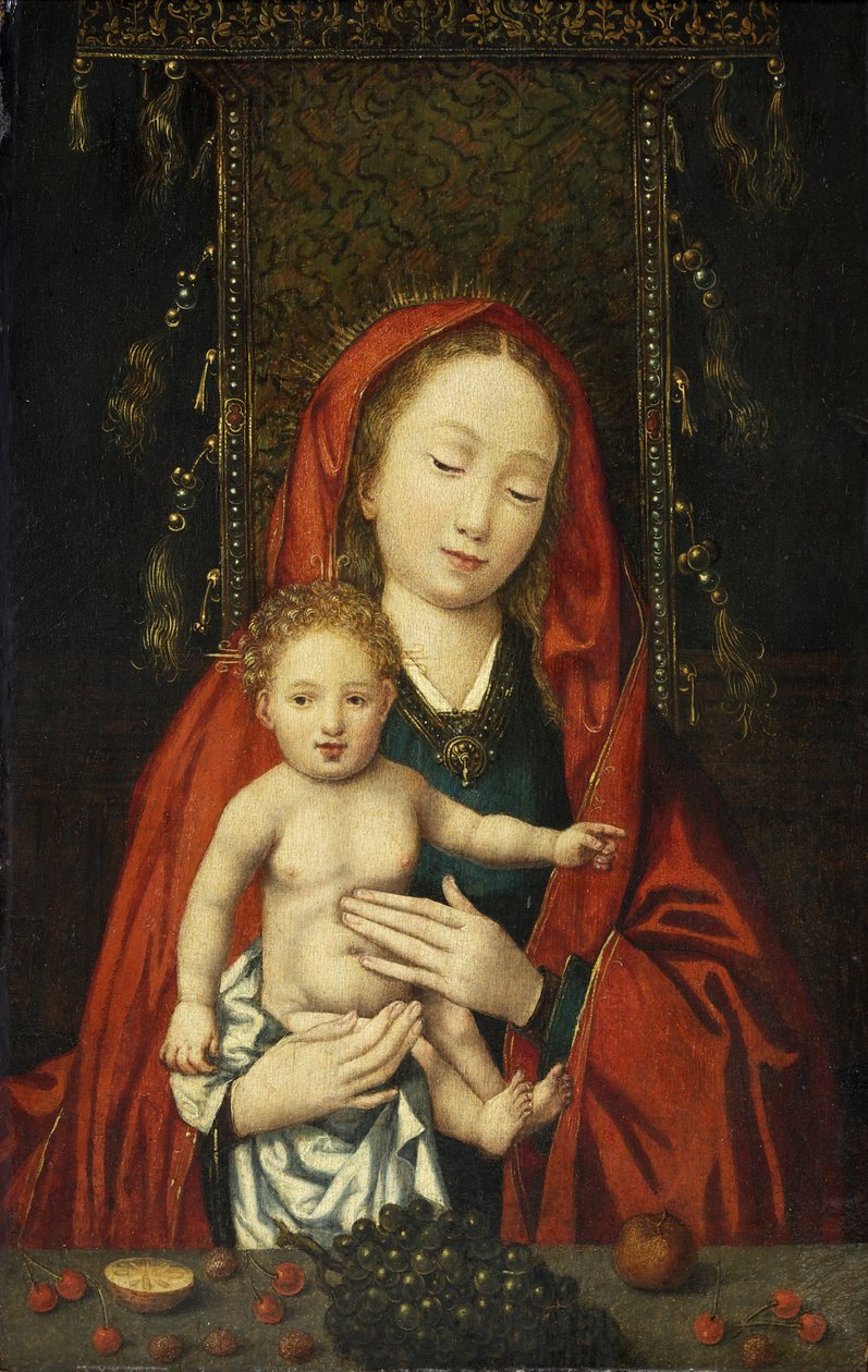 Madonna ja lapsi, n. 1500 (öljy paneelissa) tekijältä Flemish School
