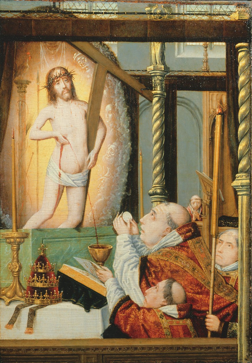 Pyhän Gregorian messu, noin 1510 tekijältä Flemish School