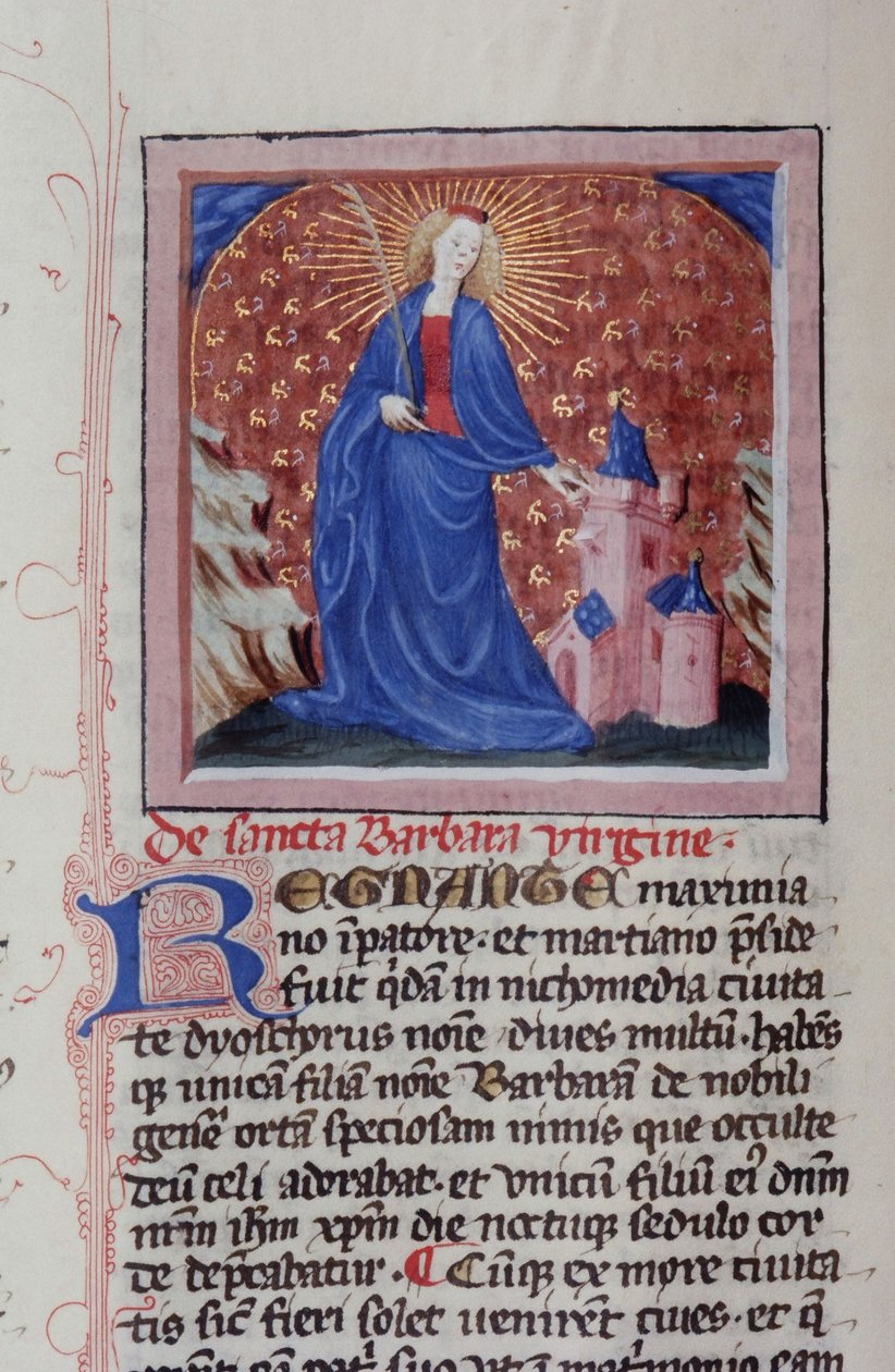 Ms Gen 1111 sivu Legenda Aureasta, Bruggesta, n. 1400-10 tekijältä Flemish School