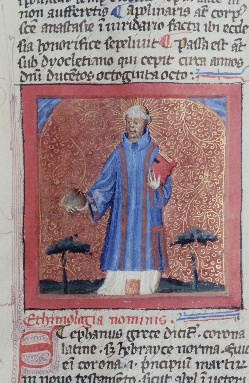 Ms Gen 1111 sivu Legenda Aureasta, Bruggesta, n. 1400-10 tekijältä Flemish School