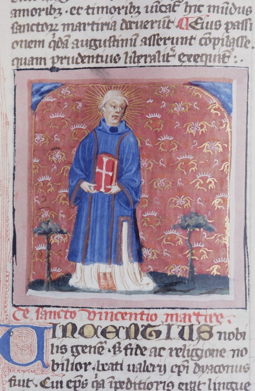 Ms Gen 1111 sivu Legenda Aureasta, Bruggesta, n. 1400-10 tekijältä Flemish School