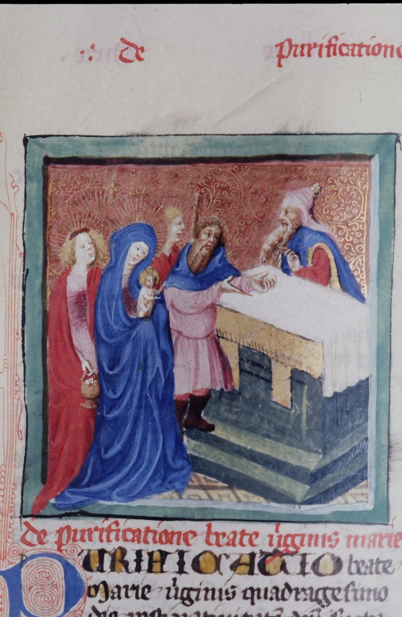Ms Gen 1111 sivu Legenda Aureasta, Bruggesta, n. 1400-10 tekijältä Flemish School