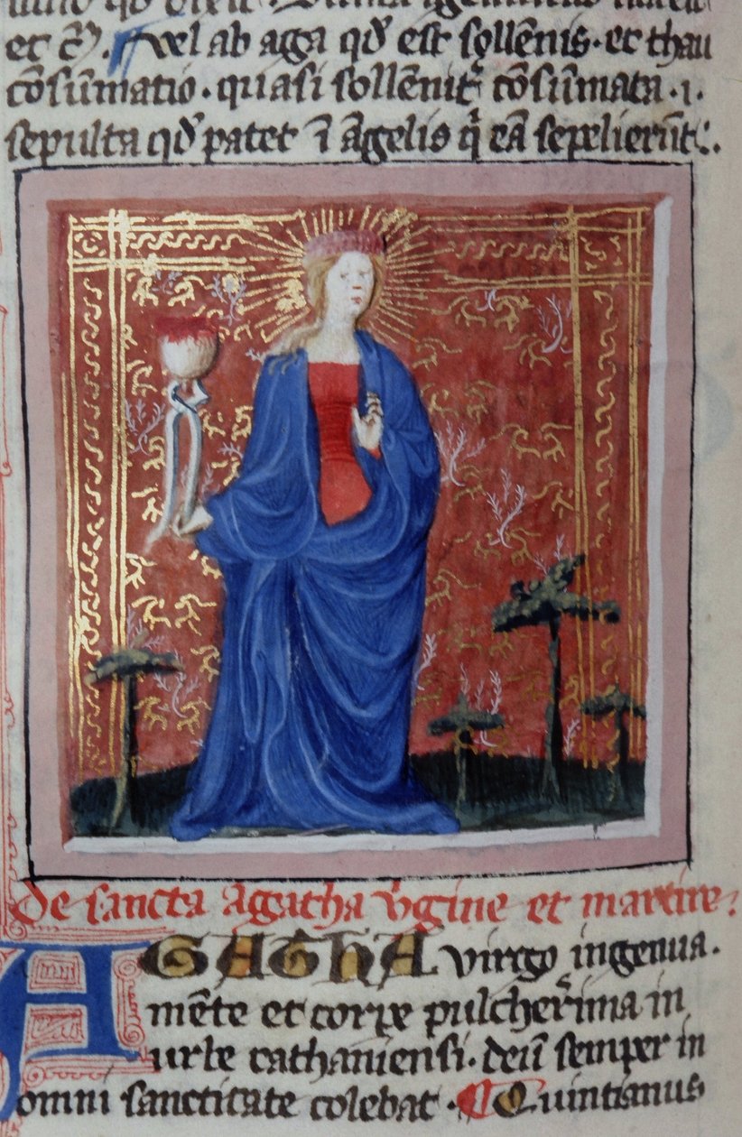 Ms Gen 1111 sivu Legenda Aureasta, Bruggesta, n. 1400-10 tekijältä Flemish School