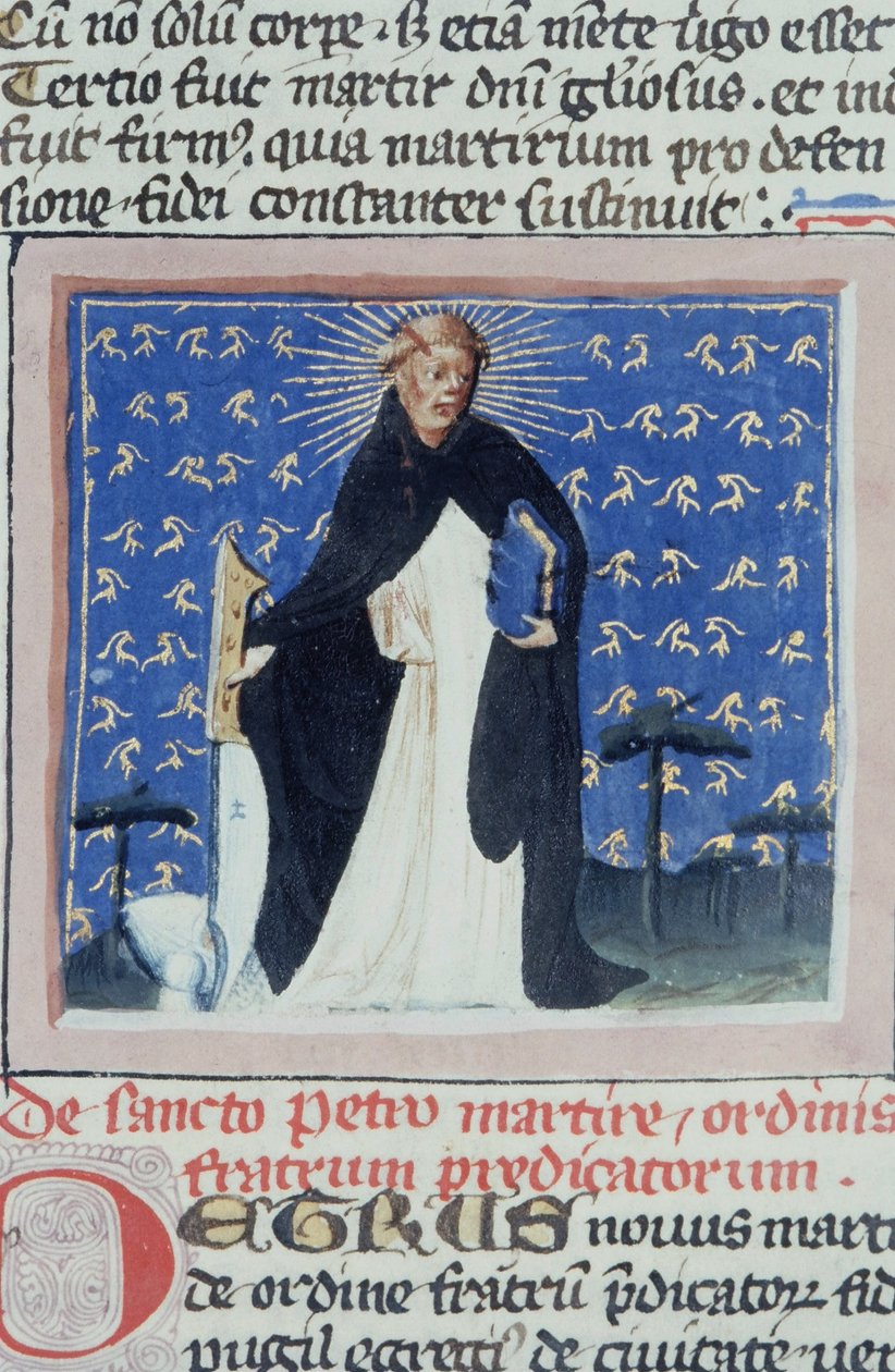 Ms Gen 1111 sivu Legenda Aureasta, Bruggesta, n. 1400-10 tekijältä Flemish School