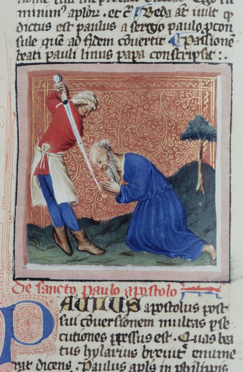 Ms Gen 1111 sivu Legenda Aureasta, Bruggesta, n. 1400-10 tekijältä Flemish School