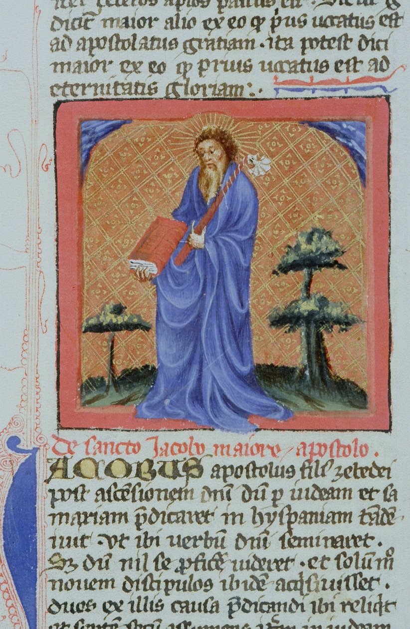Ms Gen 1111 sivu Legenda Aureasta, Bruggesta, n. 1400-10 tekijältä Flemish School