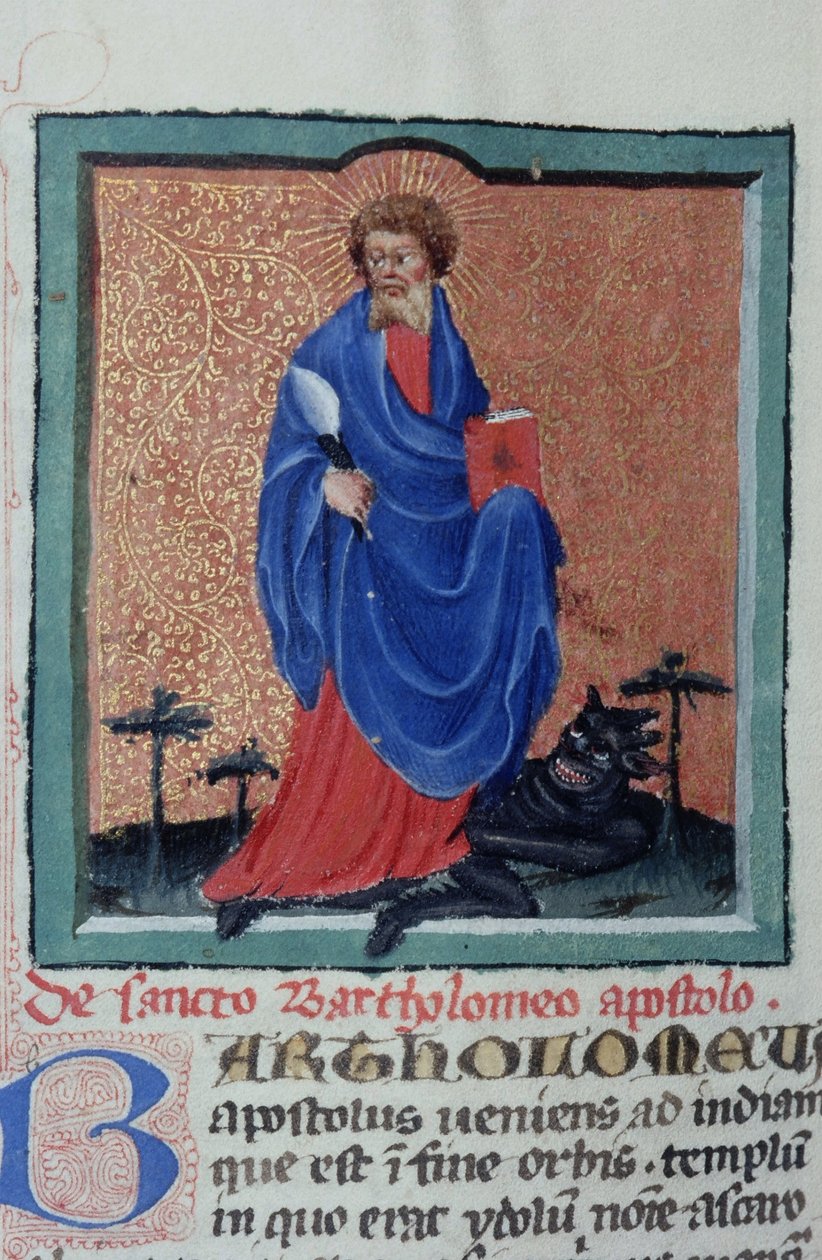 Ms Gen 1111 sivu Legenda Aureasta, Bruggesta, n. 1400-10 tekijältä Flemish School
