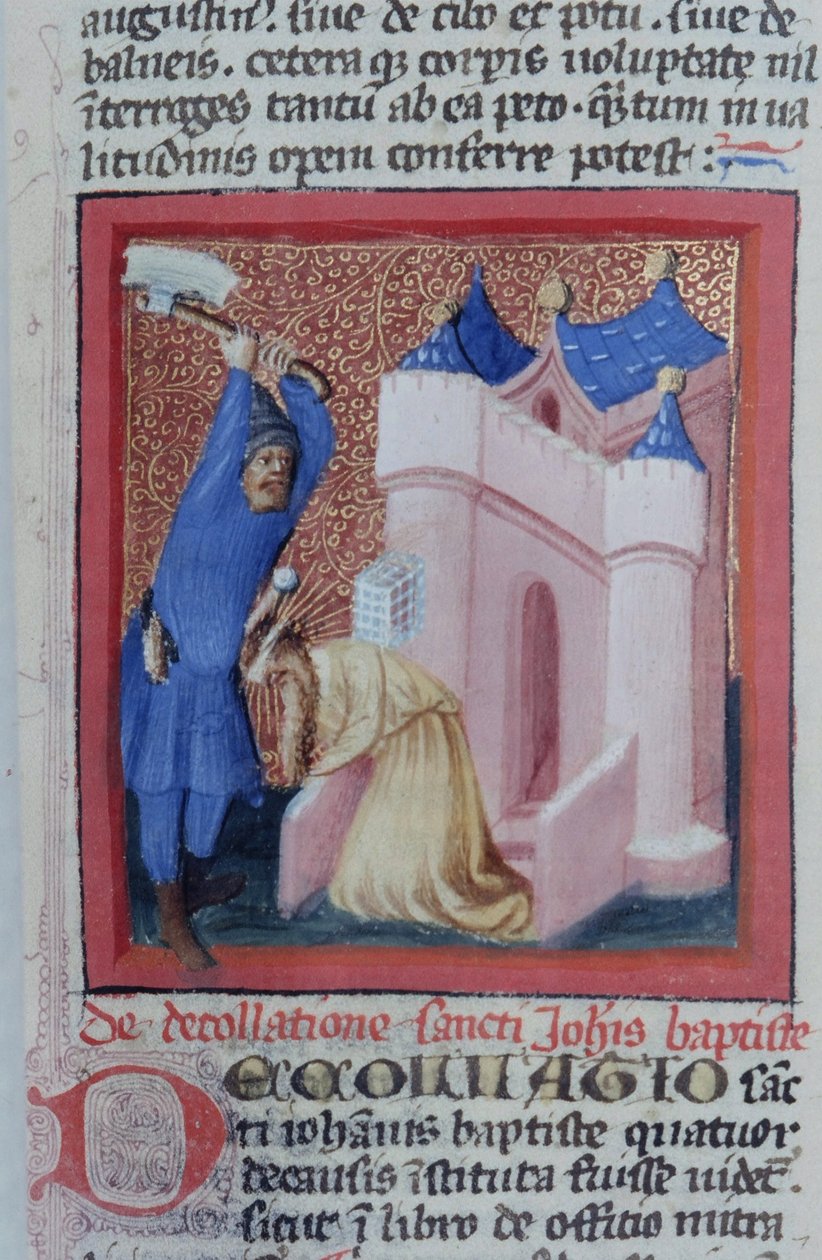 Ms Gen 1111 sivu Legenda Aureasta, Bruggesta, n. 1400-10 tekijältä Flemish School