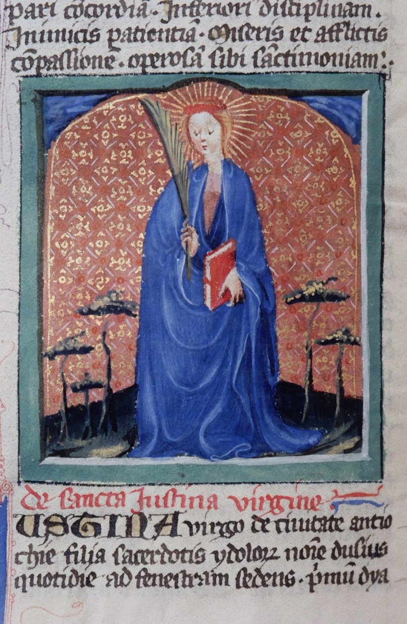 Ms Gen 1111 sivu Legenda Aureasta, Bruggesta, n. 1400-10 tekijältä Flemish School