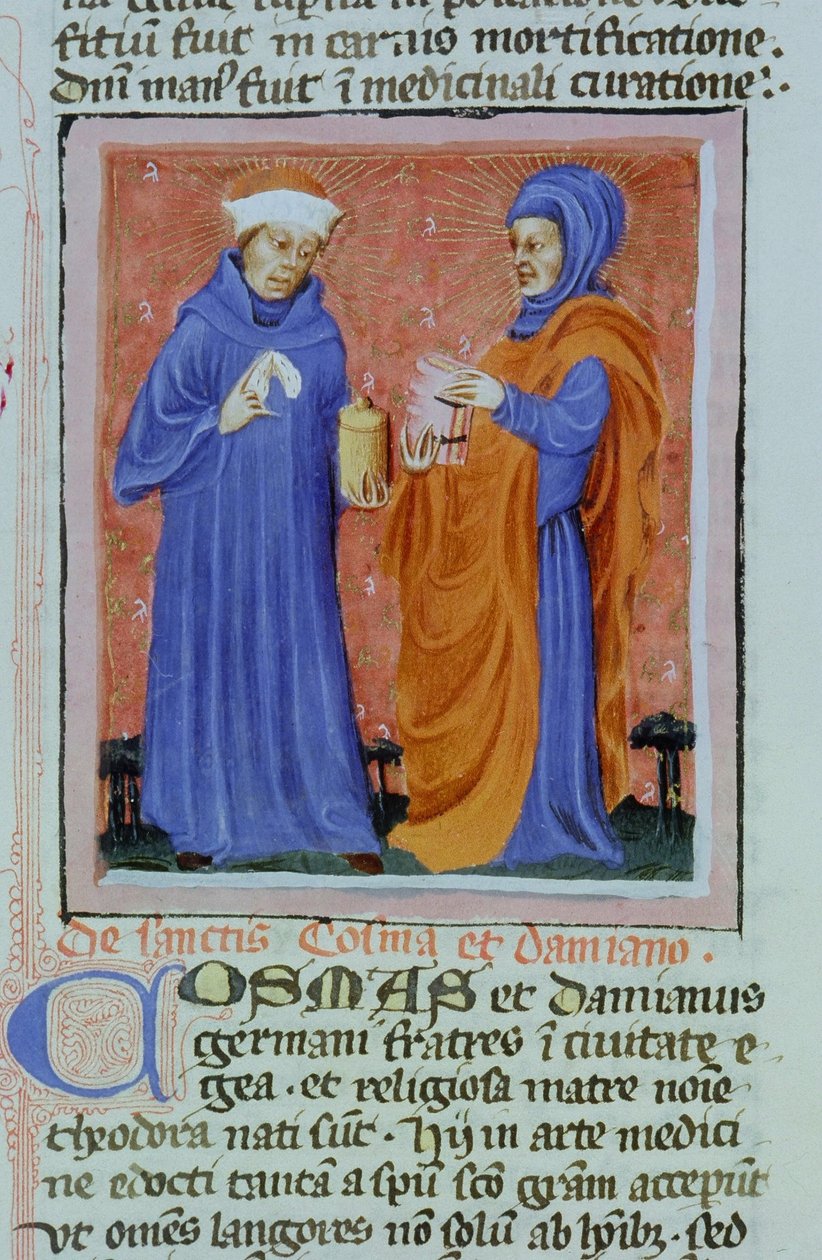 Ms Gen 1111 sivu Legenda Aureasta, Bruggesta, n. 1400-10 tekijältä Flemish School