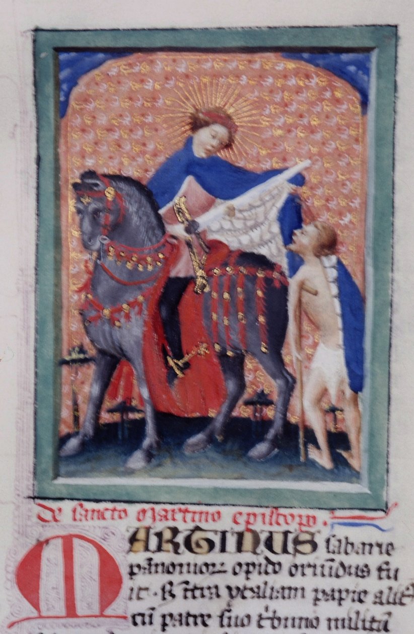 Ms Gen 1111 sivu Legenda Aureasta, Bruggesta, n. 1400-10 tekijältä Flemish School