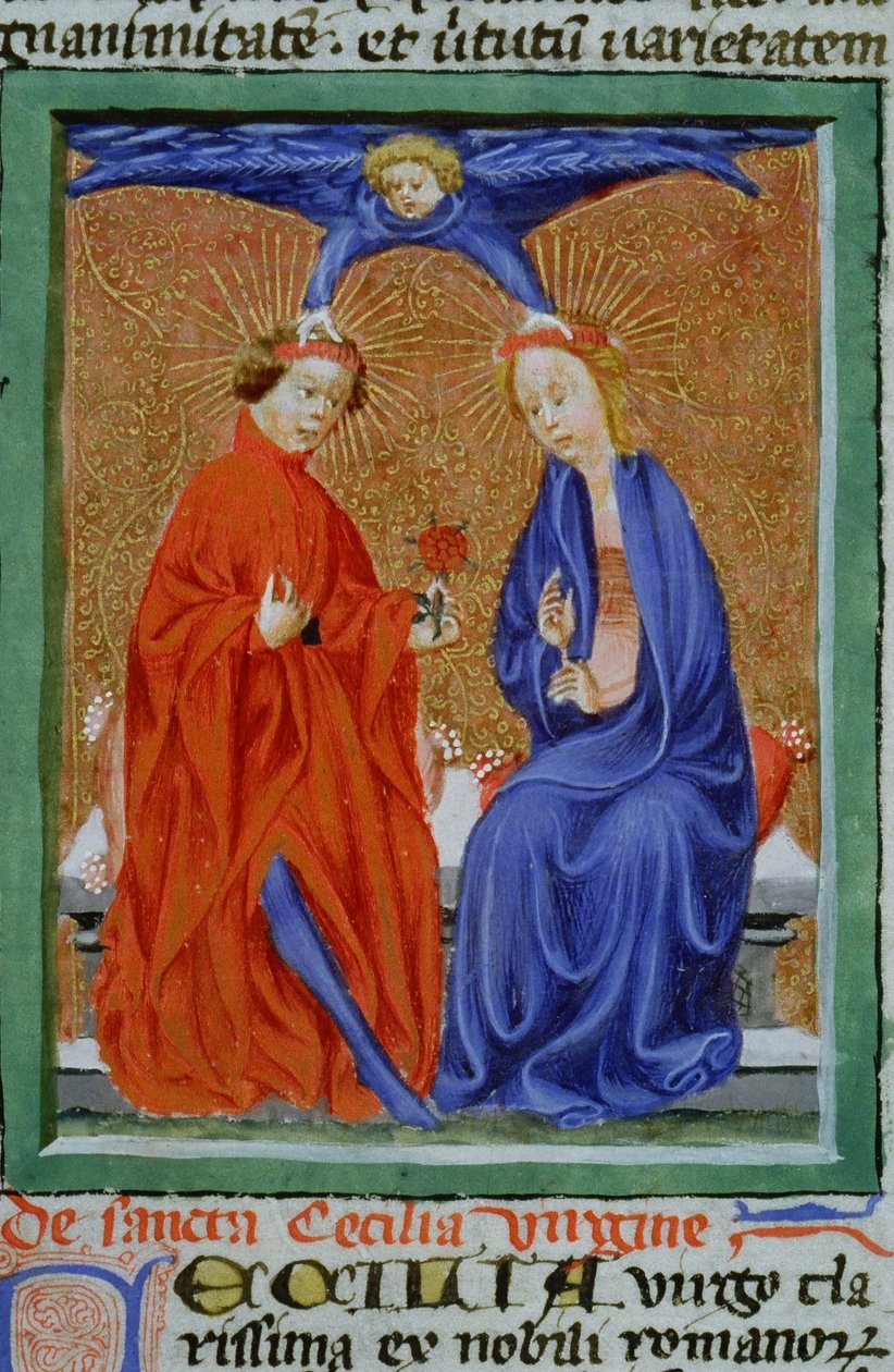 Ms Gen 1111 sivu Legenda Aureasta, Bruggesta, n. 1400-10 tekijältä Flemish School