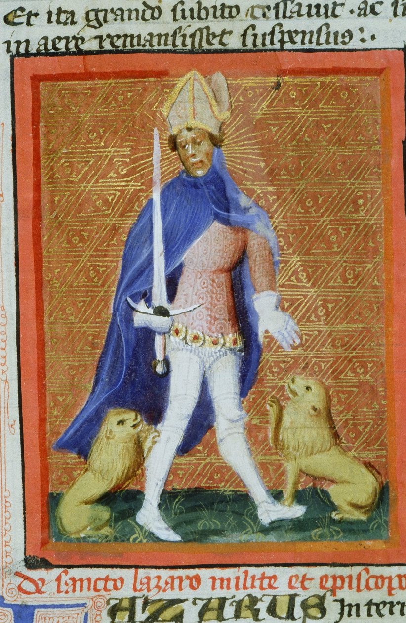 Ms Gen 1111 sivu Legenda Aureasta, Bruggesta, n. 1400-10 tekijältä Flemish School