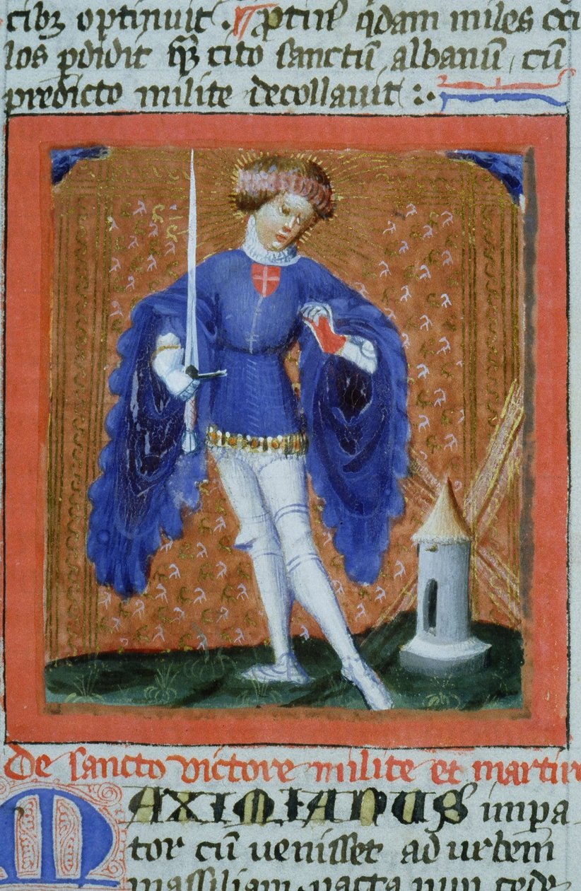 Ms Gen 1111 sivu Legenda Aureasta, Bruggesta, n. 1400-10 tekijältä Flemish School